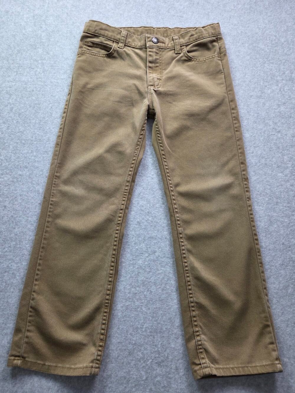 Wrangler Boys Advanced Comfort Flex Jeans Brown Size 10 Husky Adjustable Waist